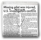 Missing pilot was injured, U.S. investigators confirm